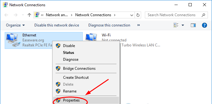 ocal-area-connection-properties